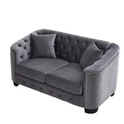 Modern Chesterfield Velvet Sofa and Frame