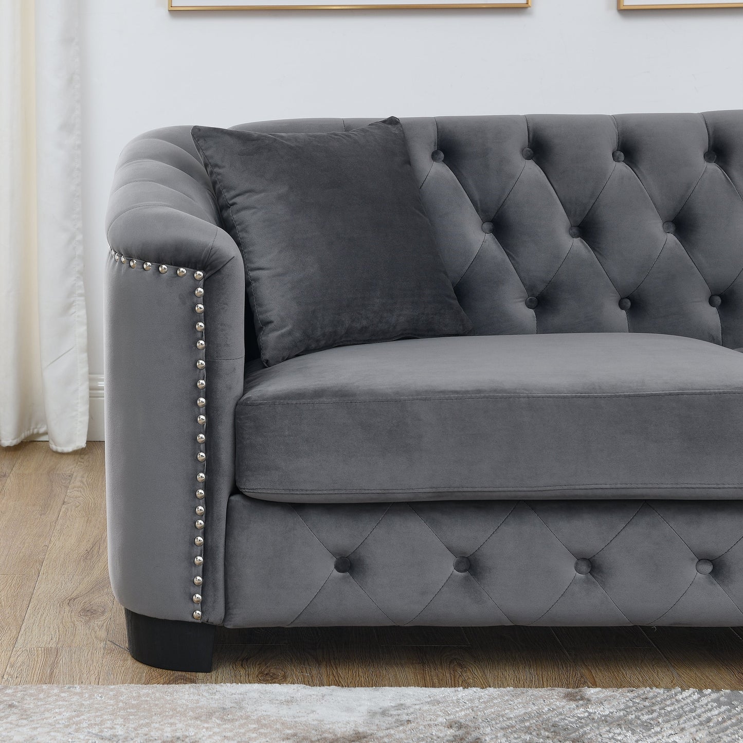 Chelsfield Sofa Set and Deep Velvet Cushions