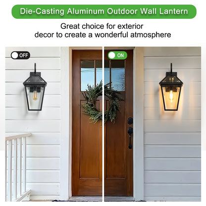 Modern Outdoor Wall Lantern and a Glass Shade