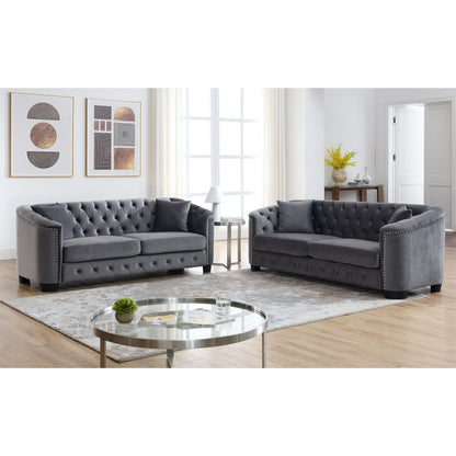 Chelsfield Sofa Set and Deep Velvet Cushions