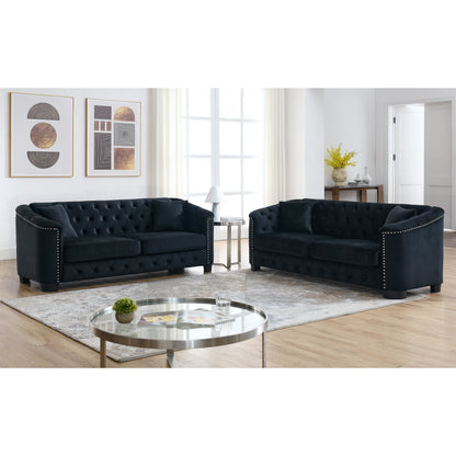 Chelsfield Sofa Set and Deep Velvet Cushions