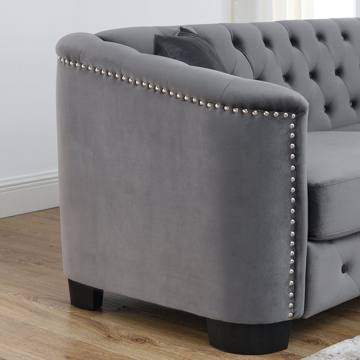 Modern Chesterfield Velvet Sofa and Frame