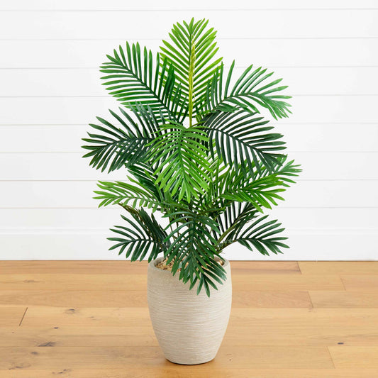 Paradise Palm Artificial Tree in Sand Colored Planter - Tampa Home & Garden Store