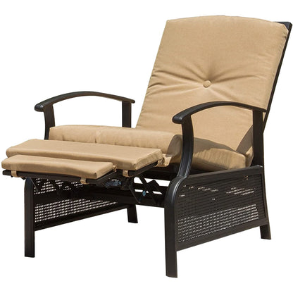 Sturdy Patio Recliner Chair and Foam Cushions