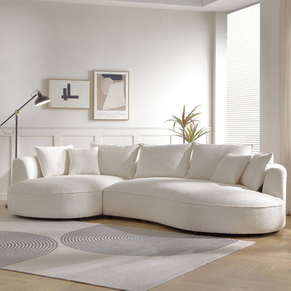Cloud Shaped Beige Sofa and Comfort Seats