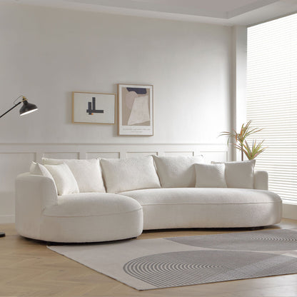 Cloud Shaped Beige Sofa and Comfort Seats