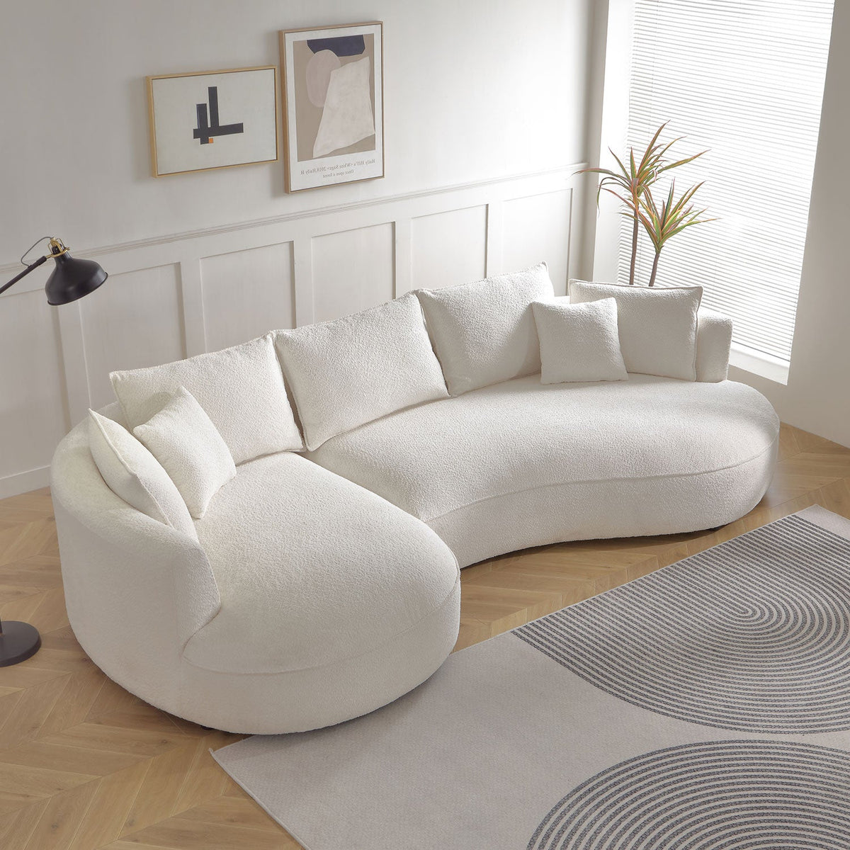 Cloud Shaped Beige Sofa and Comfort Seats