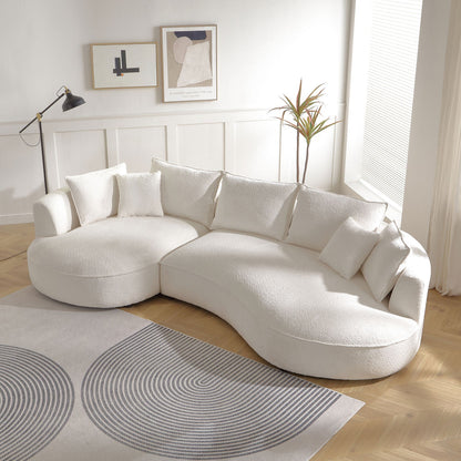 Cloud Shaped Beige Sofa and Comfort Seats