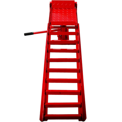 Auto Car Truck Service Ramps Lifts red steel with diamond-plate top and side handle on Tampa Home & Garden Store