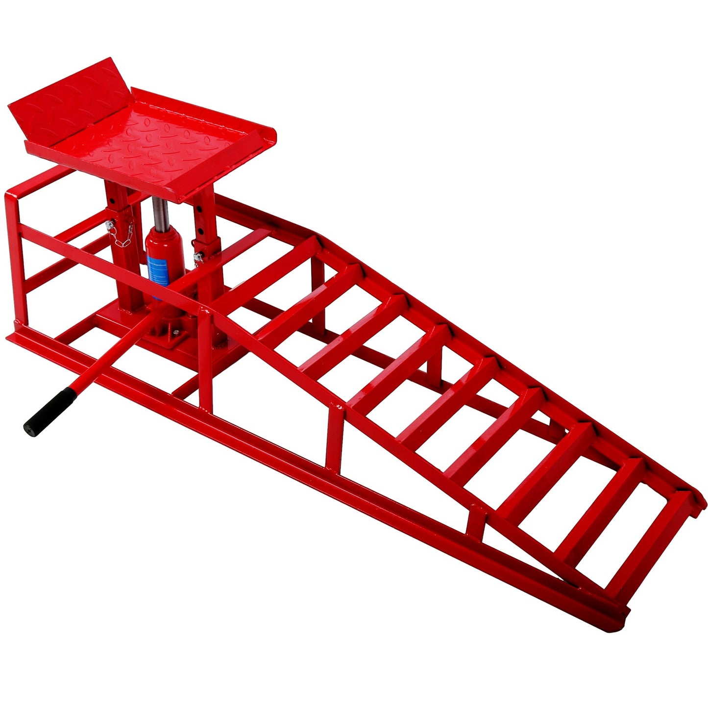 Auto car truck service ramp lift red steel frame with hydraulic jack on Tampa Home & Garden Store