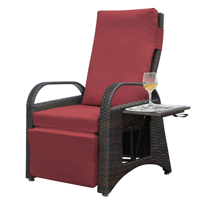 Outdoor Rattan Recliner and Modern Patio Chair
