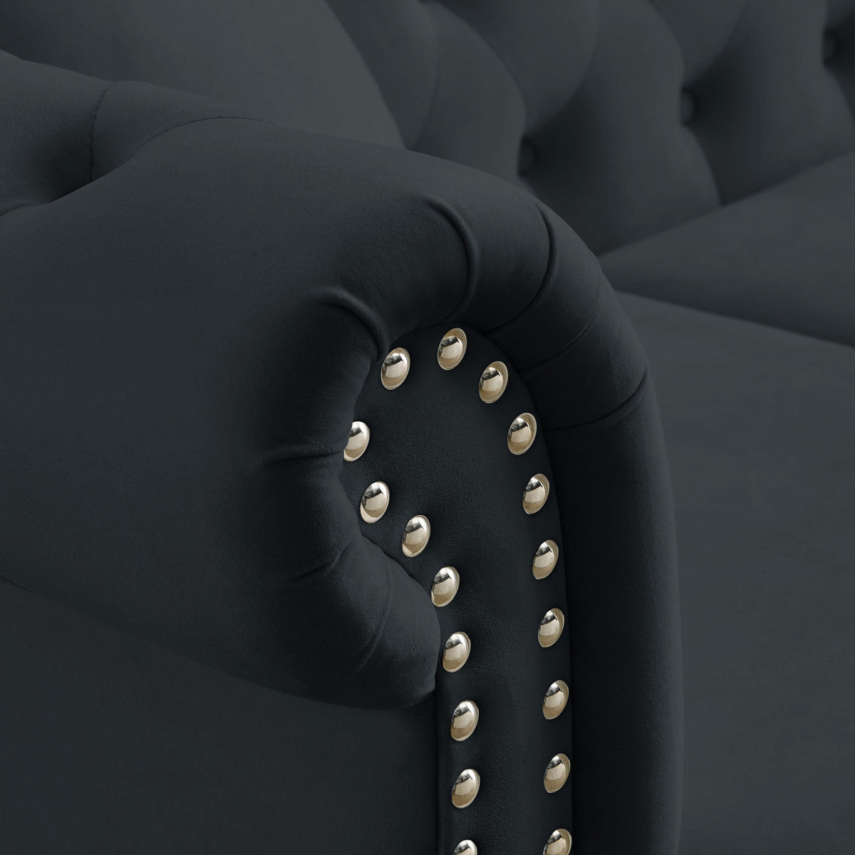 Classic Velvet Chesterfield Sofa for Living Room