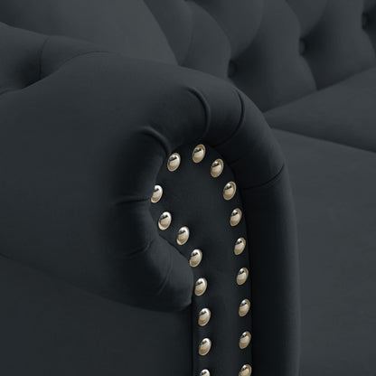 Classic Velvet Chesterfield Sofa for Living Room