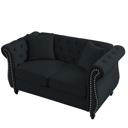 Classic Velvet Chesterfield Sofa for Living Room