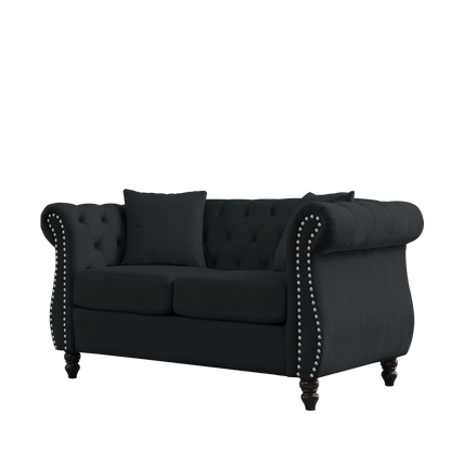 Classic Velvet Chesterfield Sofa for Living Room