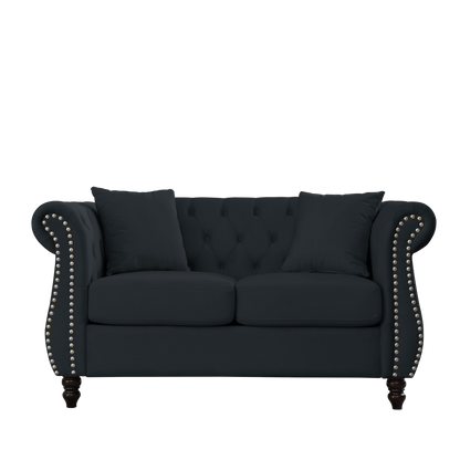 Classic Velvet Chesterfield Sofa for Living Room