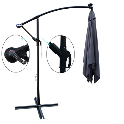 Square Patio Umbrella and Solar Led Lights