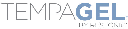 TempaGel by Restonic logo with gray Tempa text and blue GEL branding on white background on Tampa Home & Garden Store