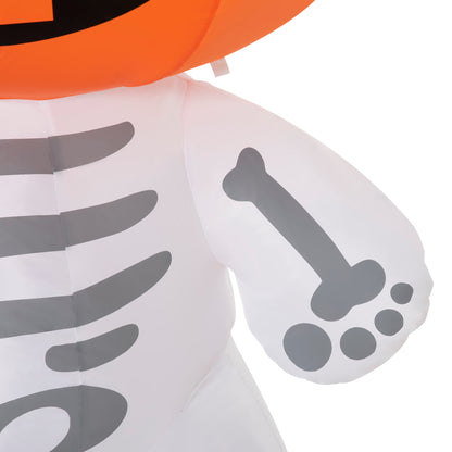 Smiling Halloween Ghost and a Pumpkin Head Decor