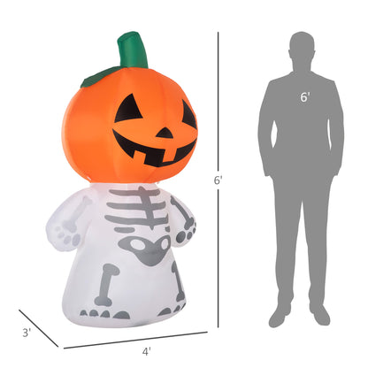 Smiling Halloween Ghost and a Pumpkin Head Decor