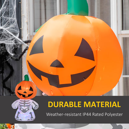 Smiling Halloween Ghost and a Pumpkin Head Decor