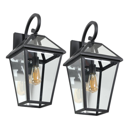 Modern Outdoor Wall Lantern and a Glass Shade