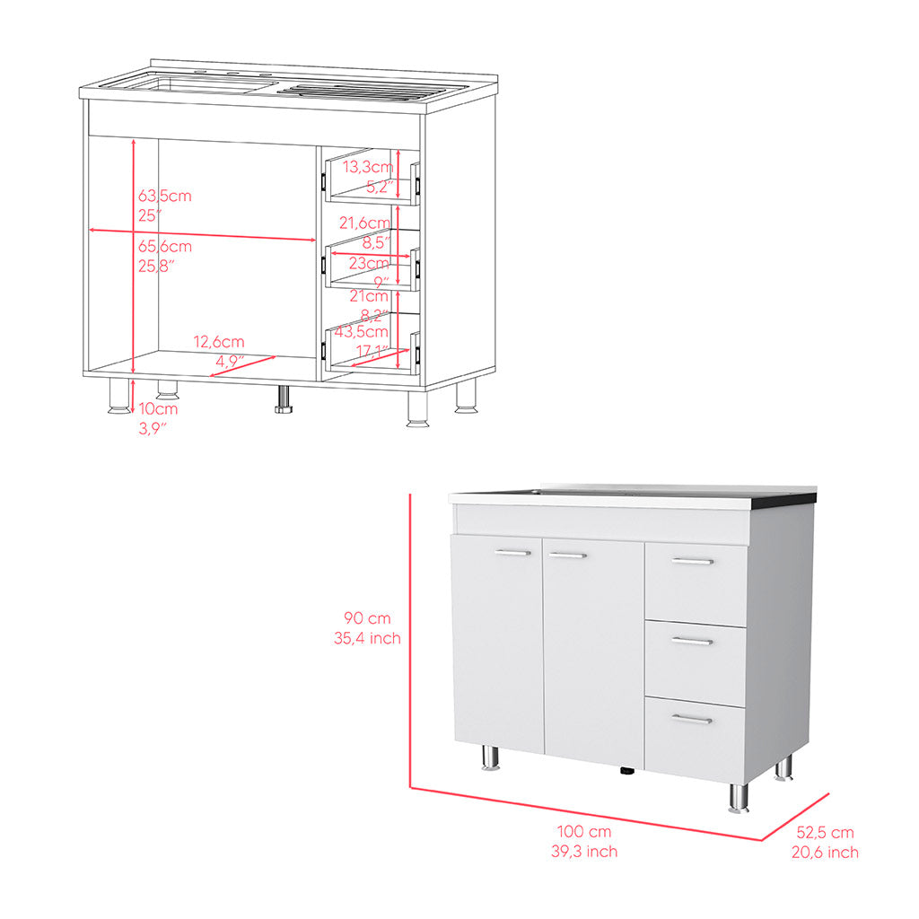 Kisco Utility Sink With Cabinet and Drawers