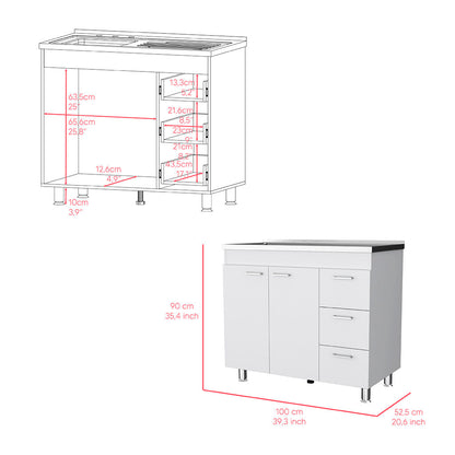Kisco Utility Sink With Cabinet and Drawers