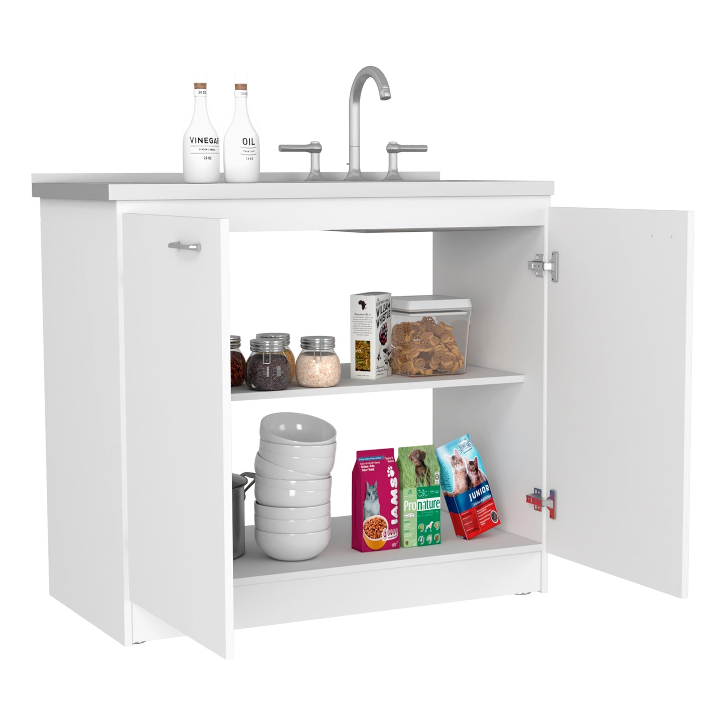 Vernal Utility Sink and Kitchen Cabinet for Home