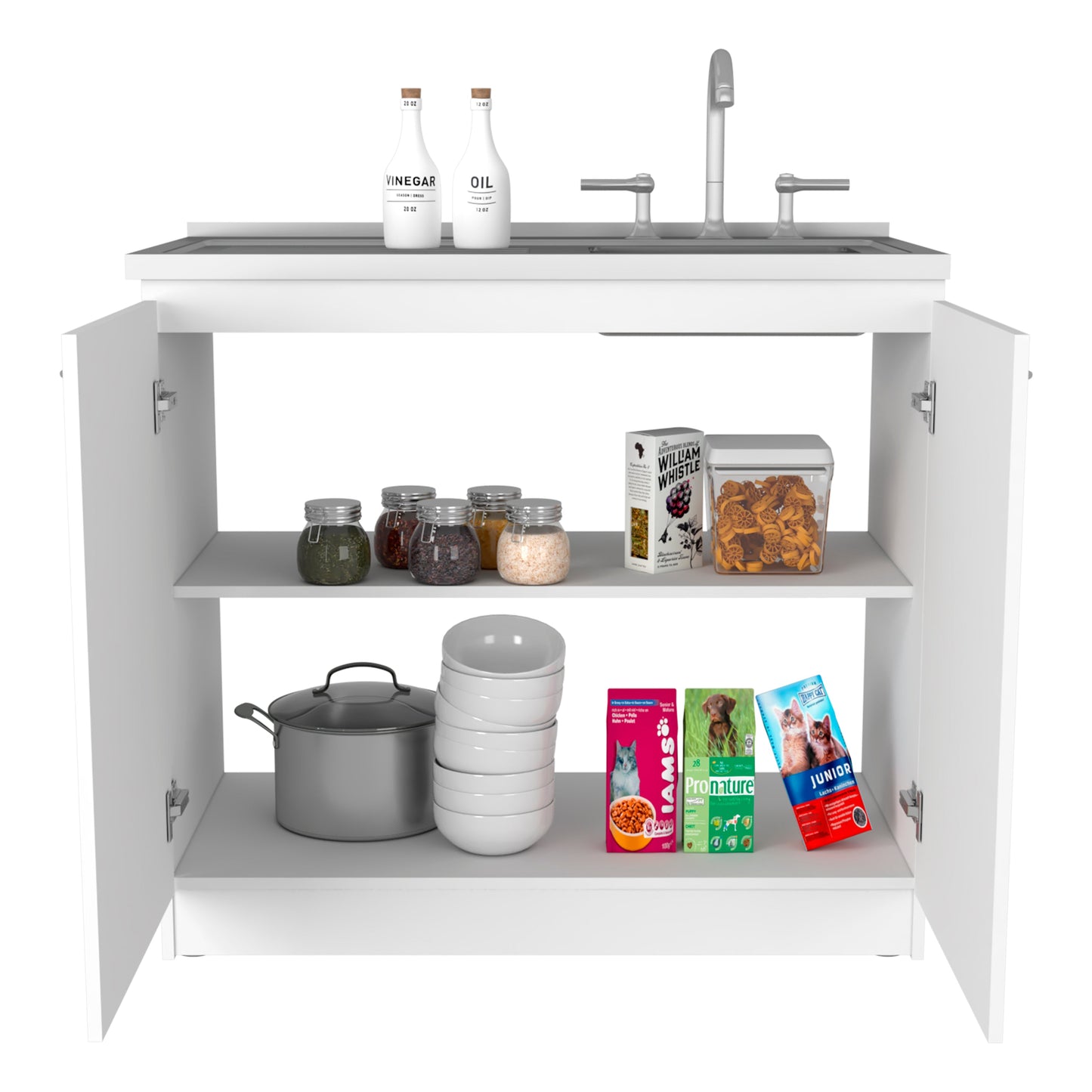 Vernal Utility Sink and Kitchen Cabinet for Home