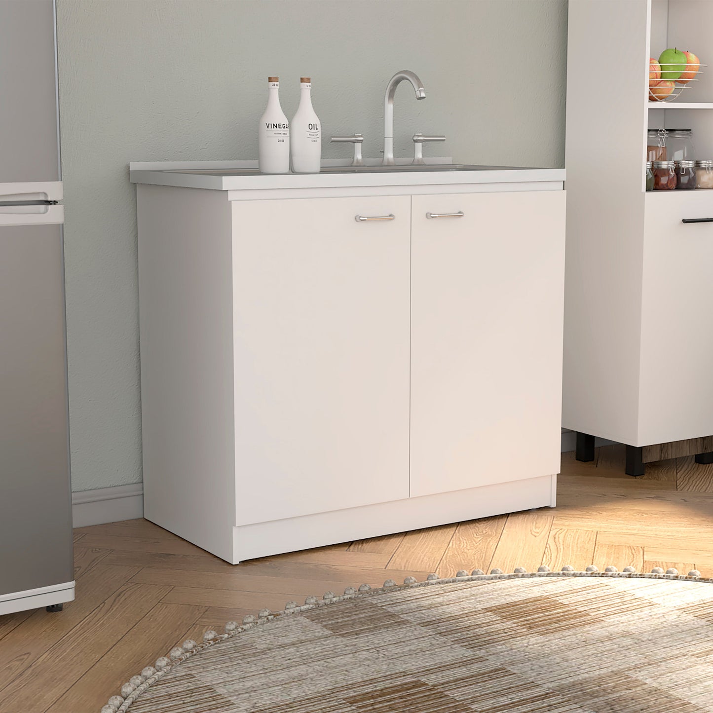 Vernal Utility Sink and Kitchen Cabinet for Home