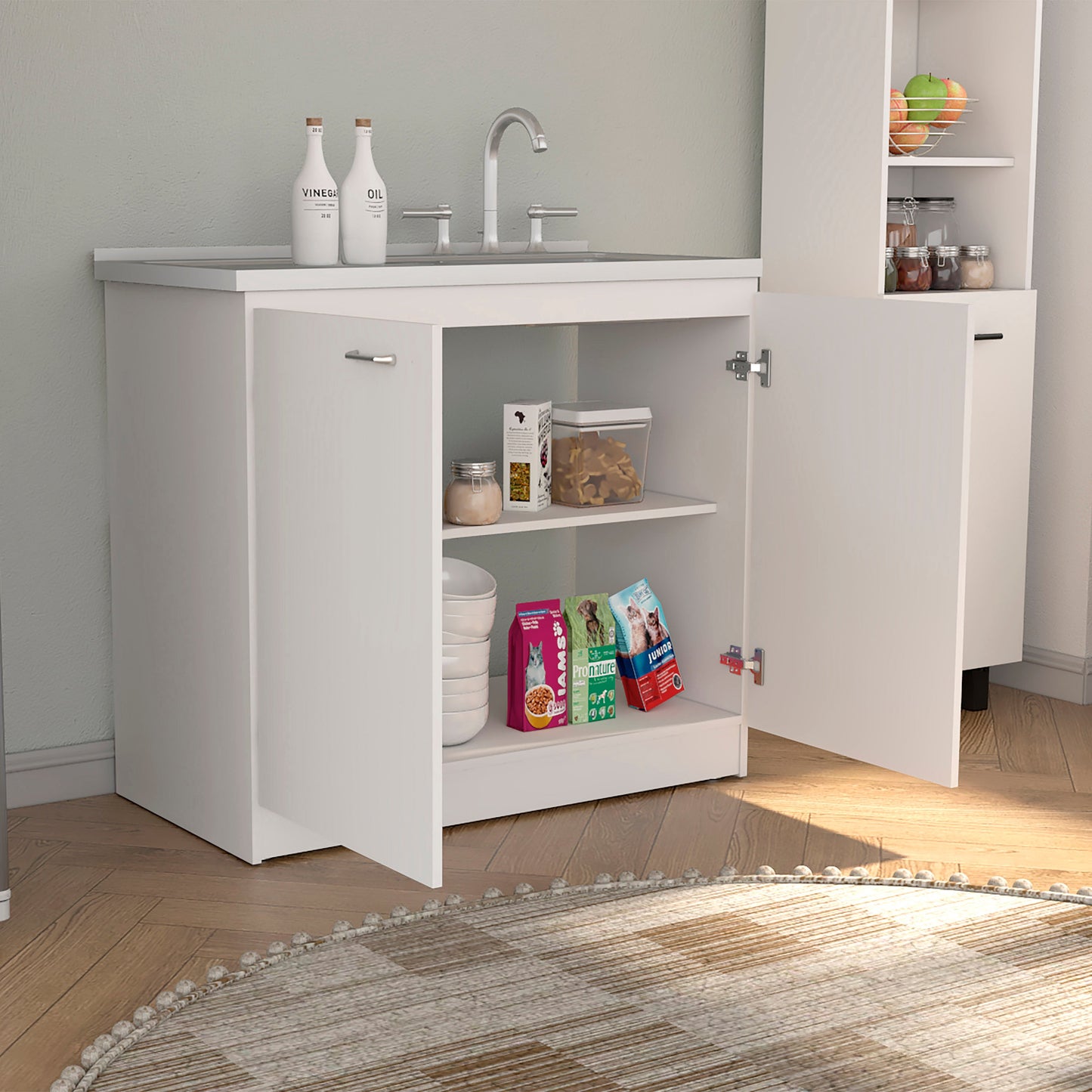 Vernal Utility Sink and Kitchen Cabinet for Home