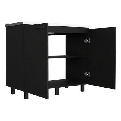Burwood Utility Sink Cabinet and Two Shelves