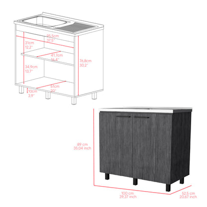 Burwood Utility Sink Cabinet for a Smokey Finish