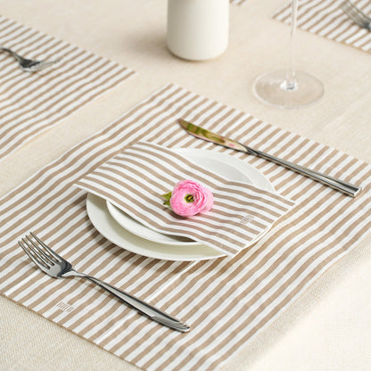 Smoke Striped Disposable Napkin Set 100 Pieces