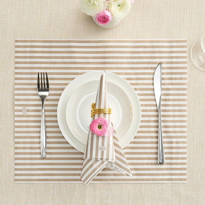 Smoke Striped Disposable Napkin Set 100 Pieces