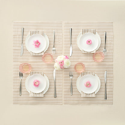 Smoke Striped Disposable Napkin Set 100 Pieces