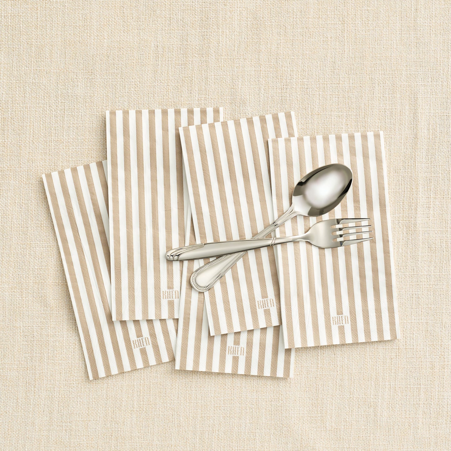 Smoke Striped Disposable Napkin Set 100 Pieces