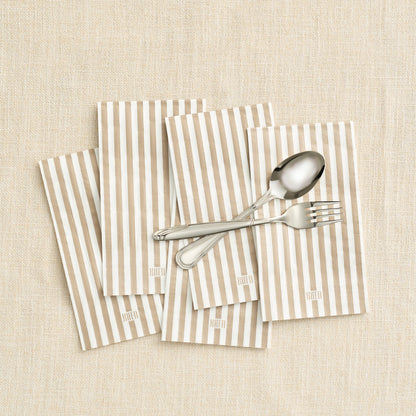 Smoke Striped Disposable Napkin Set 100 Pieces