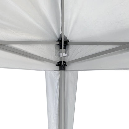 Outdoor 10x10 ft Pop Up Gazebo Canopy Tent HouseOfZazla gray metal frame with white canopy on Tampa Home & Garden Store