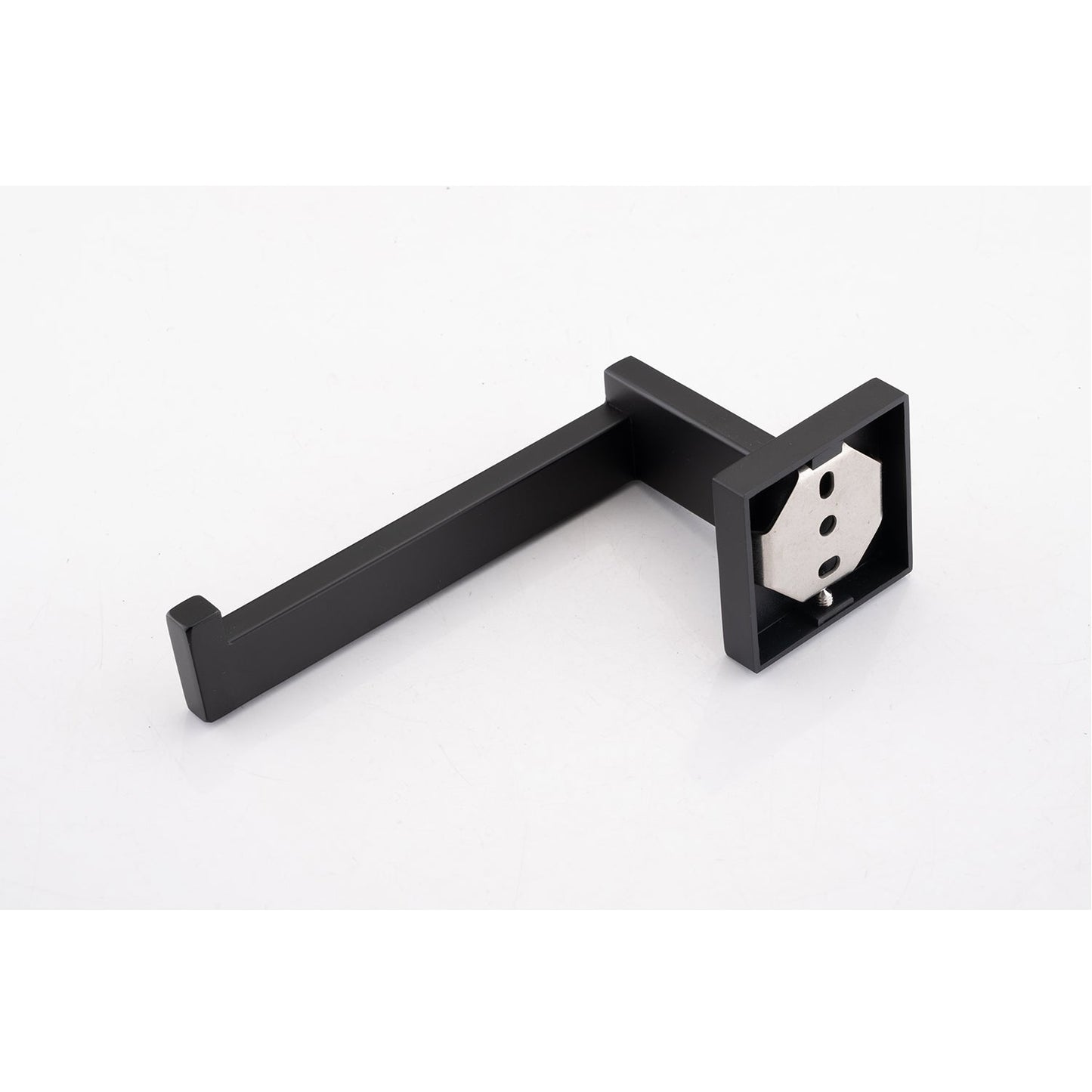 8-Piece Bathroom Hardware Set black metal towel bar with square wall mount by HouseOfZazla on Tampa Home & Garden Store