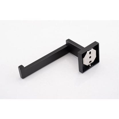 8-Piece Bathroom Hardware Set black metal towel bar with square wall mount by HouseOfZazla on Tampa Home & Garden Store