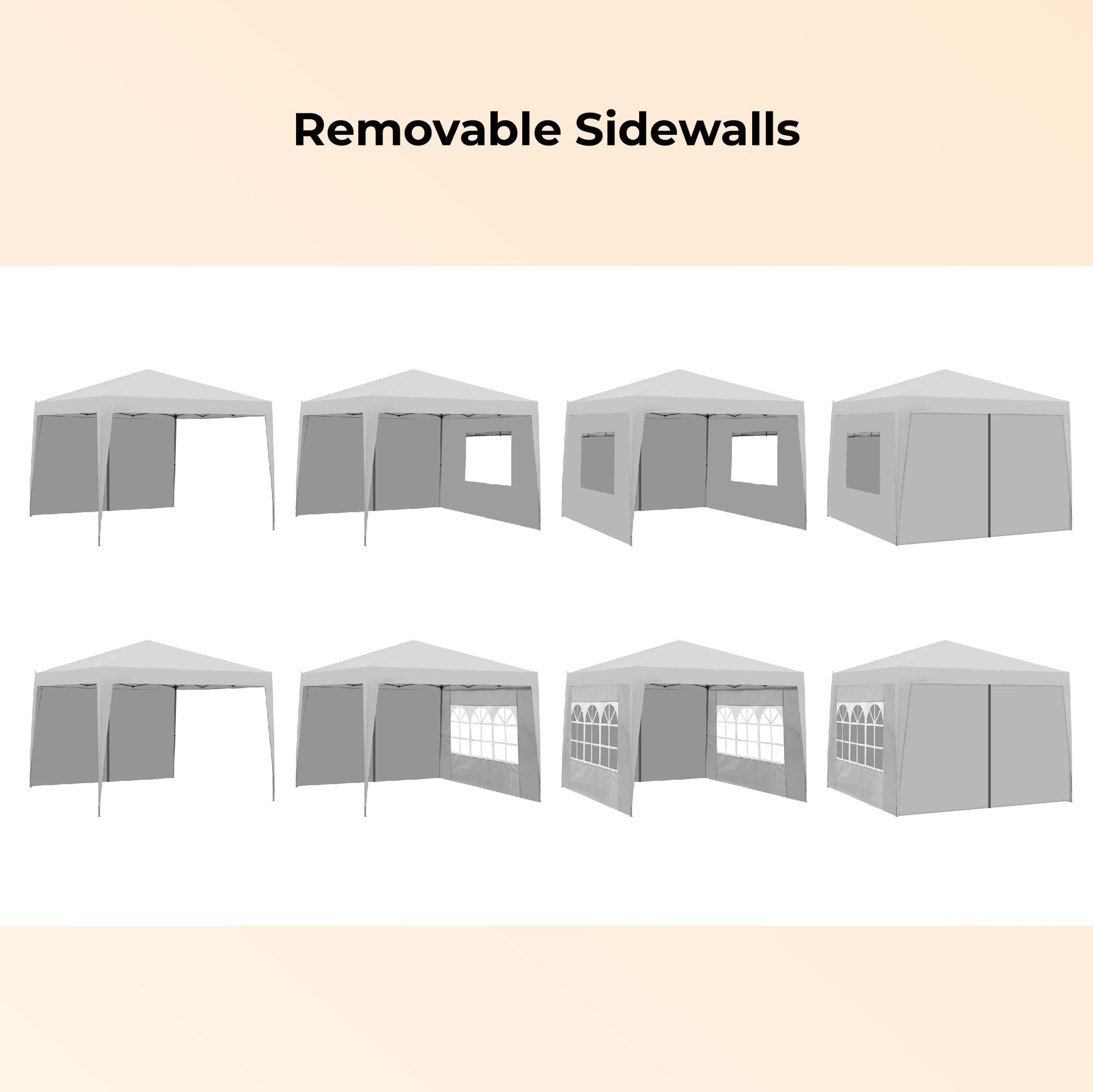 10x10ft Outdoor Pop Up Gazebo Canopy by HouseOfZazla with removable sidewalls, gray on Tampa Home & Garden Store