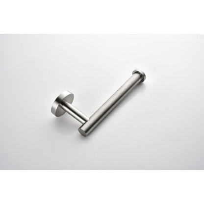 Towel bar with dual brushed nickel rails from HouseOfZazla 6-Piece bathroom accessories set on Tampa Home & Garden Store