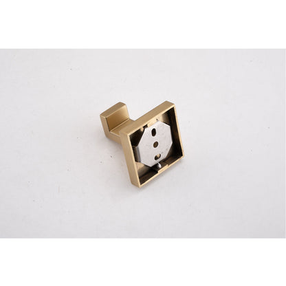 4-Piece Bathroom Hardware Set component: brass square bracket with mounting plate on Tampa Home & Garden Store