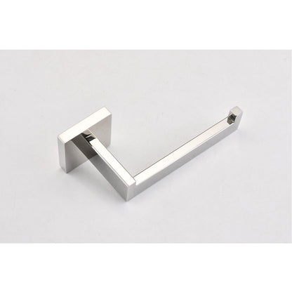 5-Piece Bathroom Hardware Set chrome towel bar with square wall mount on Tampa Home & Garden Store
