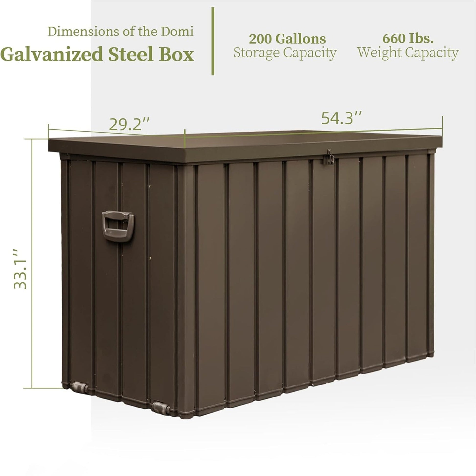 Deck Box 200 Gallon Outdoor Storage, dark brown, HouseOfZazla on Tampa Home & Garden Store