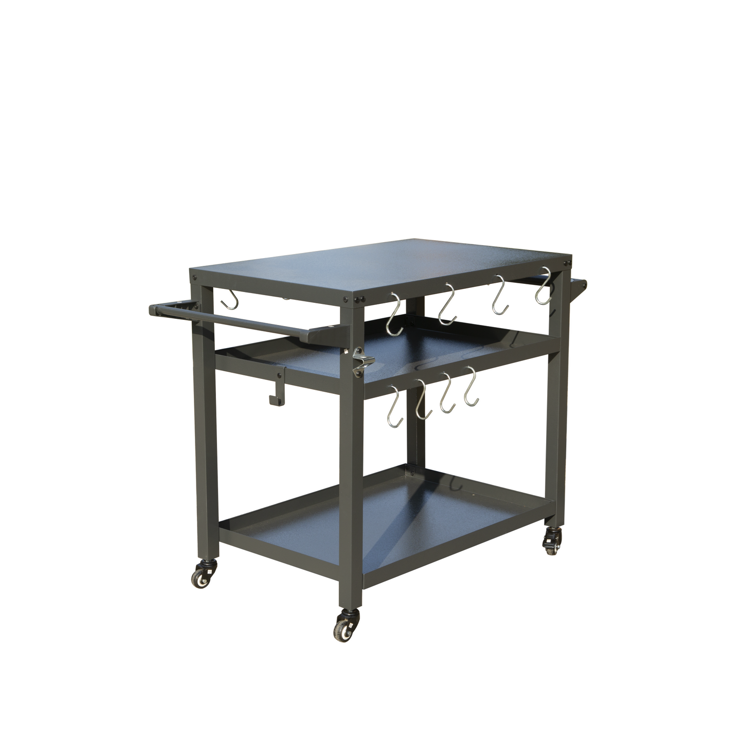 Three Shelf Outdoor Grill Table and Storage Rack