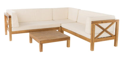 Stylish Outdoor Sofa Set And Acacia Wood Frame