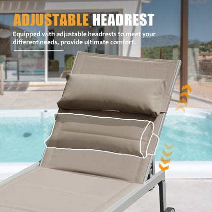 Outdoor Patio Chaise Lounge Set And Side Table